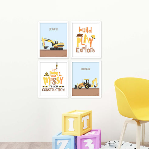 Construction Theme Quote Wall Art